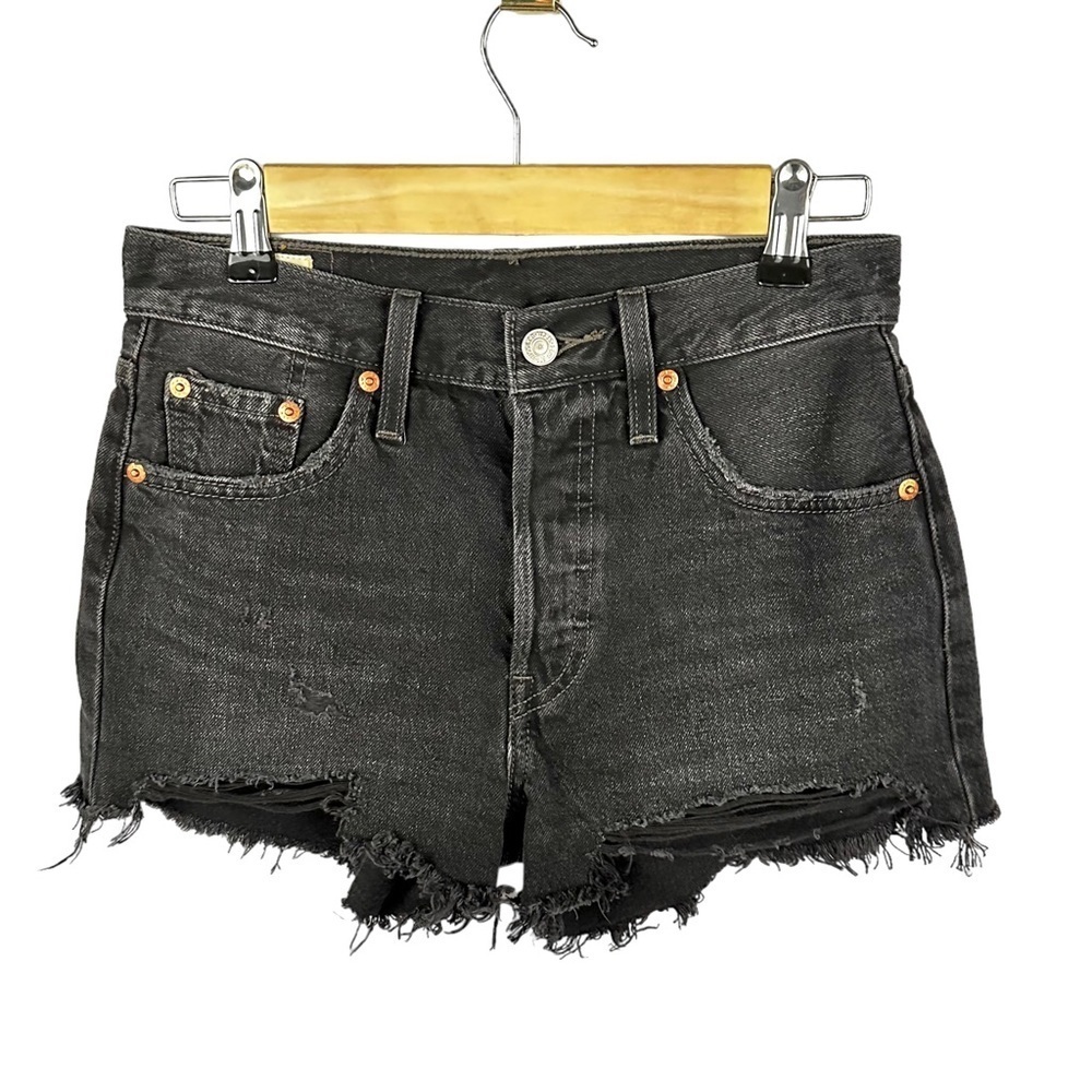 LEVI’S 501 Distressed Big E Shorts - Picture 3 of 14